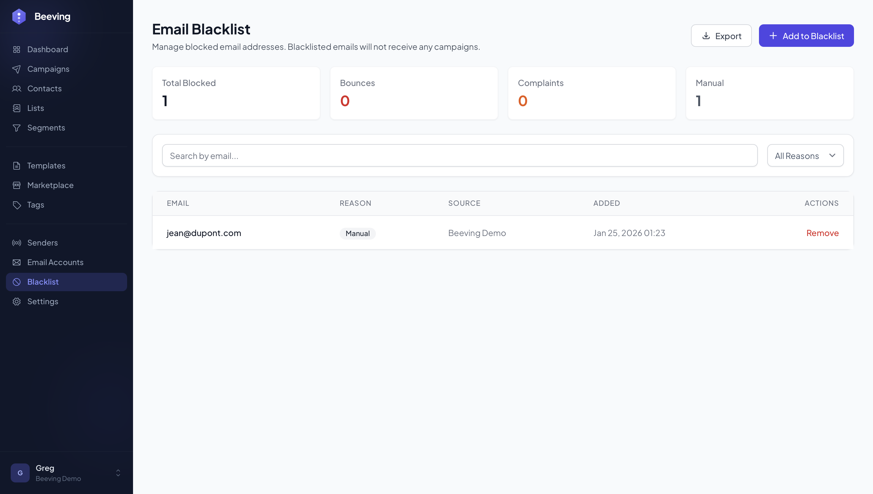 Centralized management of your blocklist