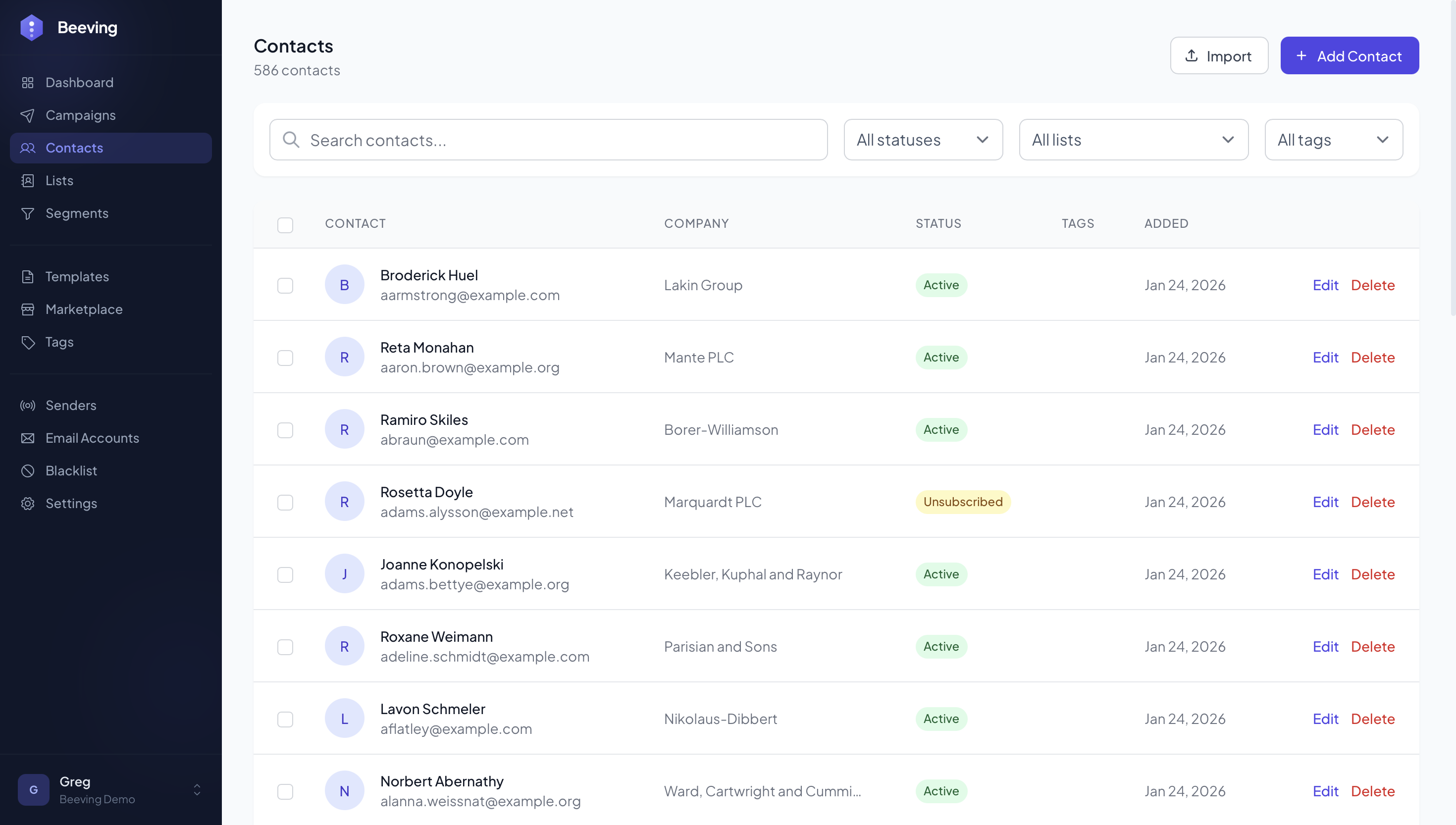 All your contacts in one place